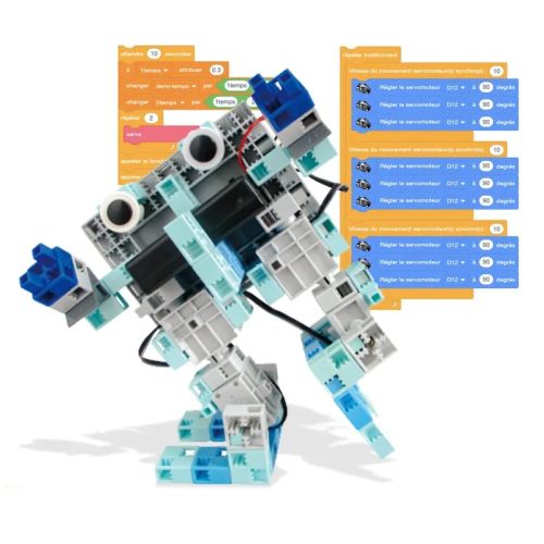 Achat Pack robotique de 9 kits robotiques avancés éducation nationale + 1 kit OFFERT + 1 seau de pièces GRATUIT sur hello RSE