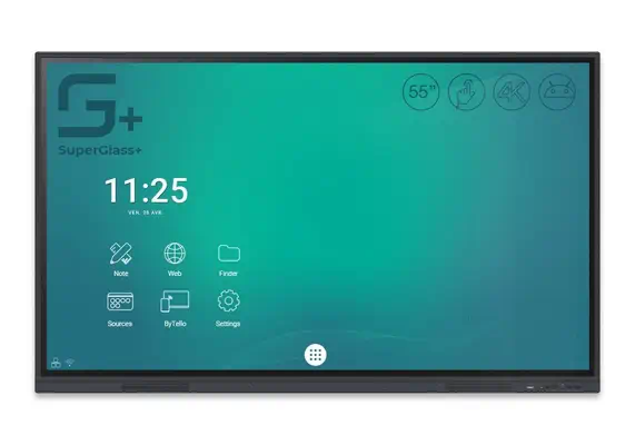 Ecran interactif tactile SpeechiTouch SuperGlass+ Android 11 UHD - 55"  - Ecran Numérique Interactif - visuel 1