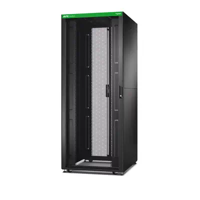 Baie EasyRack 800mm/42U/1000mm avec toit, panneau latéral, roulettes, noir - APC - Rack et Armoire - visuel 1