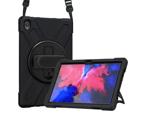 COQUE RENFORCEE AVEC BANDOULIERE, POIGNEE ROTATIVE ET PIED SUPPORT POUR LENOVO TAB P11 11" (ZA7R, ZA - DLH - Etui et Housse - visuel 1