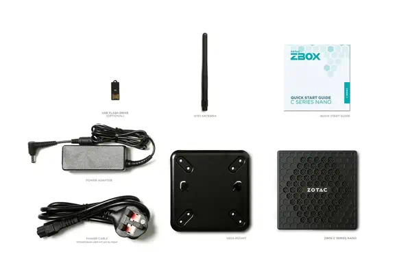 Zotac ZBOX CI337 nano 0.9L sized PC Noir N100 3,4 GHz - Barebone - visuel 6