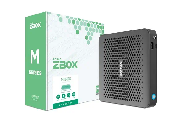 Zotac ZBOX -MI668-BE barebone PC/ poste de travail Taille pc 0,64l Noir i7-1360P 2,2 GHz - Barebone - visuel 8