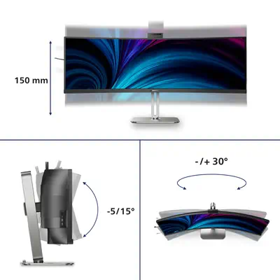 Philips 5000 series 49B2U5900CH/00 écran plat de PC 124 cm (48.8") 5120 x 1440 pixels Dual QHD LCD N - Ecran Ordinateur - visuel 5
