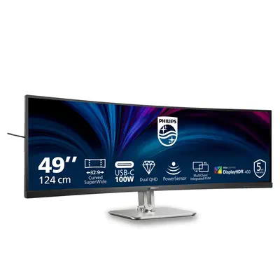 Philips 5000 series 49B2U5900CH/00 écran plat de PC 124 cm (48.8") 5120 x 1440 pixels Dual QHD LCD N - Ecran Ordinateur - visuel 2
