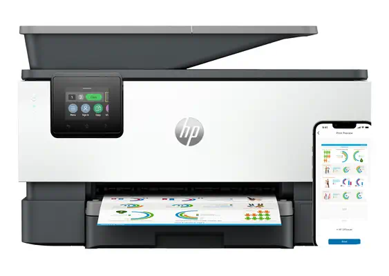 OfficeJet Pro 9120b Sans fil All-in-One Couleur Imprimante, Impression recto-verso; copieur, scanner - HP - Multifonctions Jet d'encre - visuel 9