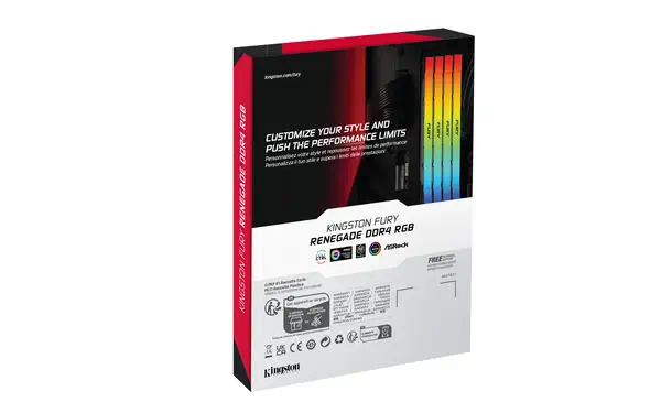 32 Go 3600 MT/s DDR4 CL16 DIMM (Kits de 2) 1Gx8 FURY Renegade RGB - Kingston - Mémoire - visuel 6