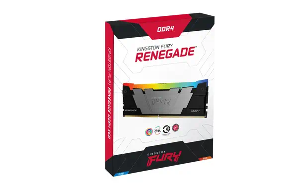 16 Go 3600 MT/s DDR4 CL16 DIMM 1Gx8 FURY Renegade RGB - Kingston - Mémoire - visuel 4