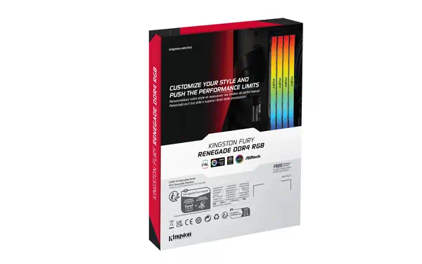16 Go 4000 MT/s DDR4 CL19 DIMM (Kits de 2) FURY Renegade RGB - Kingston - Mémoire - visuel 6
