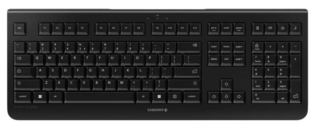 CHERRY KW 3000 clavier Universel RF sans fil QWERTY US International Noir - Clavier - visuel 1