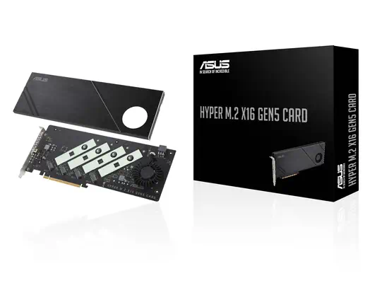 Hyper M.2 x16 Gen5 Card - Asus - Adaptateur stockage - visuel 3