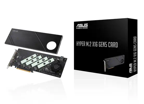 Hyper M.2 x16 Gen5 Card - Asus - Adaptateur stockage - visuel 2