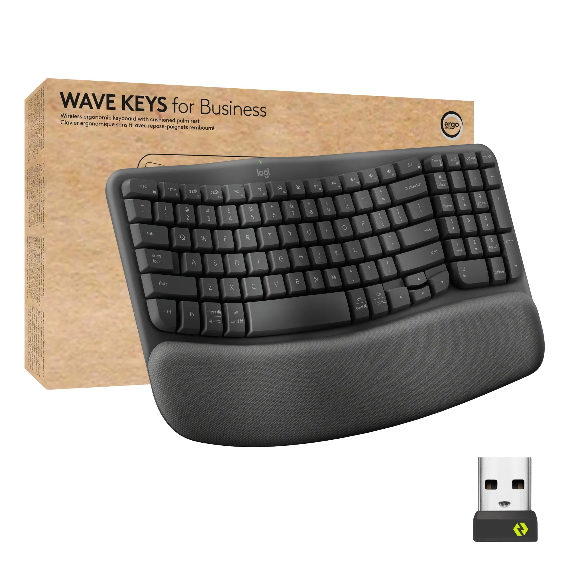 Achat Clavier Logitech Wave Keys clavier ergonomique sans fil avec repose sur hello RSE