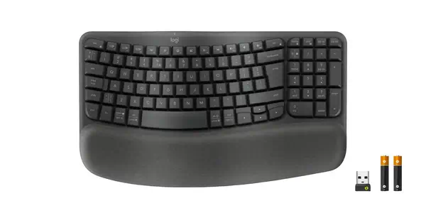Wave Keys clavier ergonomique sans fil avec repose-poignets rembourré - Logitech - Clavier - visuel 9