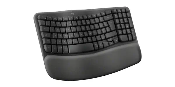 Wave Keys clavier ergonomique sans fil avec repose-poignets rembourré - Logitech - Clavier - visuel 10