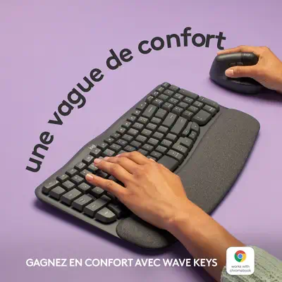 Logitech 920-012286 clavier Bureau RF sans fil + Bluetooth AZERTY Français Graphite - Clavier - visuel 10