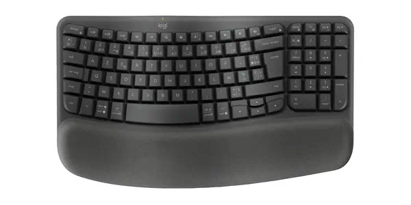 Wave Keys clavier ergonomique sans fil avec repose-poignets rembourré - Logitech - Clavier - visuel 10