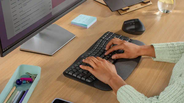 Logitech ERGO 920-012304 clavier Bureau RF sans fil + Bluetooth QWERTY US International Graphite - Clavier - visuel 8