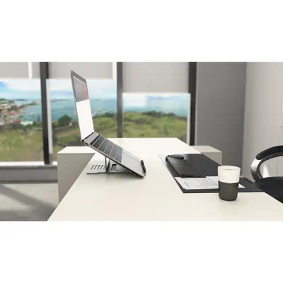 Rehausseur Easy Riser Aluminium pour ordinateur portable Kensington - visuel 1 - hello RSE - Confort ergonomique