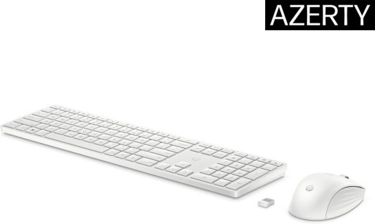 Vente Pack Clavier, souris HP 655 Wireless Keyboard and Mouse Combo White (FR)