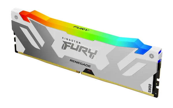 64Go 6400MT/s DDR5 CL32 DIMM (Kit de 2) FURY Renegade RGB Blanc XMP - Kingston - Mémoire - visuel 2