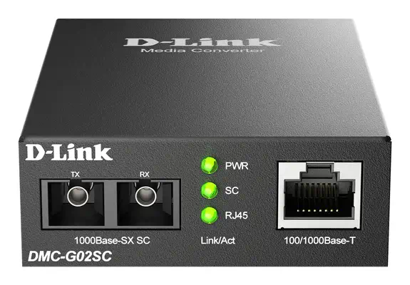D-Link DMC-G02SC/B convertisseur de support réseau 1000 Mbit/s Multimode - Accessoire Réseau - visuel 1