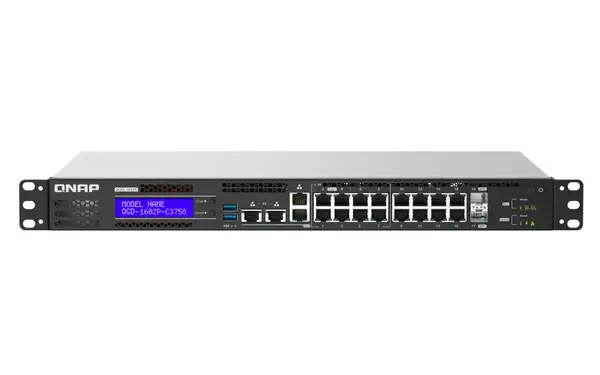 QNAP QGD-1602 Géré L2 Gigabit Ethernet (10/100/1000) 1U Noir, Gris - Switchs et Hubs - visuel 1