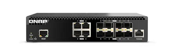 QNAP QSW-M3212R-8S4T commutateur réseau Géré 10G Ethernet (100/1000/10000) 1U - Switchs et Hubs - visuel 1