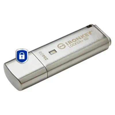256 Go IronKey Locker Plus 50 AES Encryption - Kingston - Adaptateur stockage - visuel 2