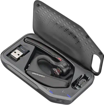 Micro-casque Poly Voyager 5200 UC USB-A + dongle Poly - visuel 1 - hello RSE - Système antibruit à quatre micros