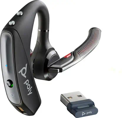 Micro-casque Poly Voyager 5200 UC USB-A + dongle BT600 TAA - Casque Micro - visuel 6
