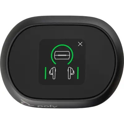 Écouteurs noir charbon Poly Voyager Free 60+ UC M + adaptateur USB-A BT700 + étui de charge avec écr - Casque Micro - visuel 8