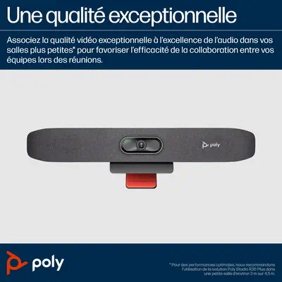 Barre de visioconférence USB Poly Studio R30 Poly - visuel 1 - hello RSE - Réduction du bruit hautes performances