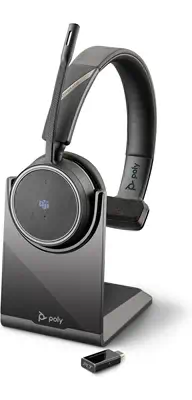 POLY Voyager 4210 Casque Sans fil Arceau Bureau/Centre d'appels Bluetooth Noir - Poly - Casque Micro - visuel 1
