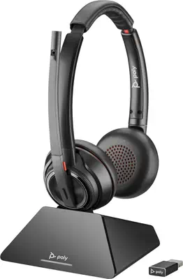 Micro-casque Poly Savi 8220 DECT UC USB-A 1880-1900 Poly - visuel 1 - hello RSE - Assurez la confidentialité de vos conversations