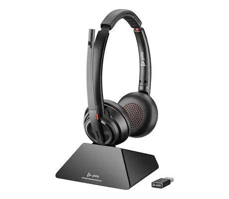 Micro-casque Poly Savi 8220 DECT UC USB-A 1880-1900 Poly - visuel 1 - hello RSE - Assurez la confidentialité de vos conversations