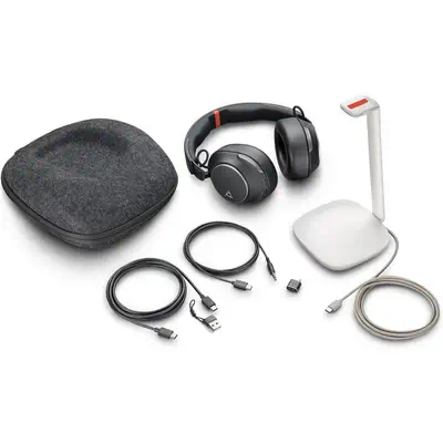 Micro-casque Poly Voyager Surround 85 UC USB-C + Poly - visuel 1 - hello RSE - Commandes tactiles