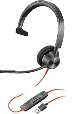 Casque USB-A Poly Blackwire 3310 Poly - visuel 1 - hello RSE - Coussinets en mousse