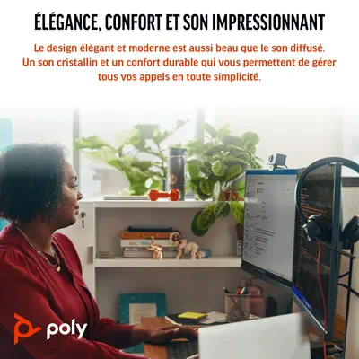 Casque USB-C Poly Blackwire 3310 Poly - visuel 1 - hello RSE - Style de port