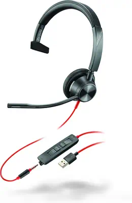 Poly Blackwire 3315 USB-A + 3.5mm Mono Headset Poly - visuel 1 - hello RSE - Facile à utiliser –aucune formation nécessaire