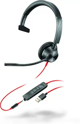 Poly Blackwire 3315-M Microsoft Teams Certified USB-A + 3.5mm Mono Headset - Casque Micro - visuel 1