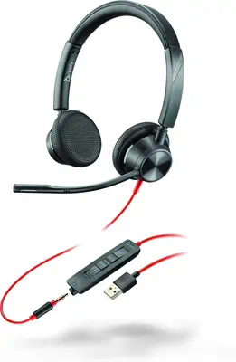 Poly Blackwire 3325-M Microsoft Teams Certified USB-A + Poly - visuel 1 - hello RSE - Version MicrosoftTeams avec bouton Teams dédié pour un accès instantané