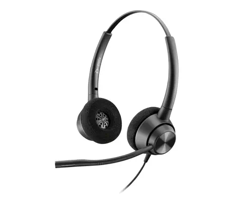 Micro-casque Poly EncorePro 320 binaural avec fonction Quick Poly - visuel 1 - hello RSE - Quick Disconnect (QD) de Poly