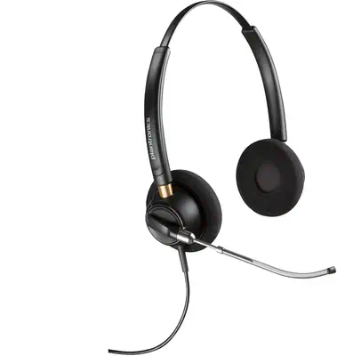 Micro-casque binaural Poly EncorePro 520V VoiceTube + fonction Poly - visuel 1 - hello RSE - Microphone à tube vocal