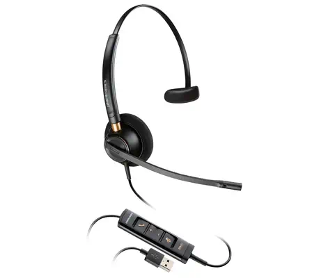 Micro-casque Poly EncorePro 515 monaural Certifié pour Microsoft Teams avec USB-A - HP - Casque Micro - visuel 1