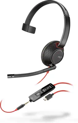 Micro-casque Poly Blackwire C5210 USB-C + câble de Poly - visuel 1 - hello RSE - Une qualité d'appel améliorée