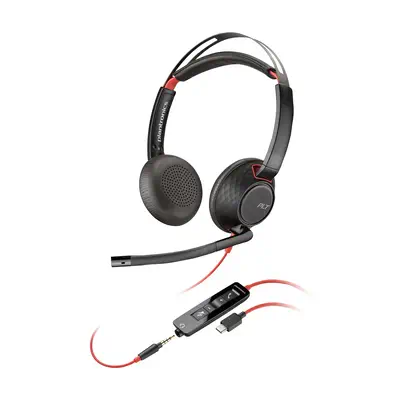 Micro-casque Poly Blackwire C5220 USB-C + câble commandes Poly - visuel 1 - hello RSE - Modèles facilement réglables et adaptés à tous les utilisateurs
