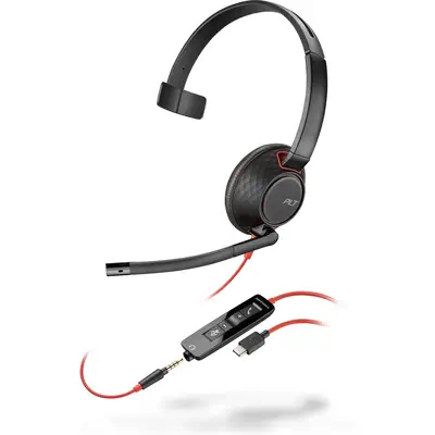 Micro-casque Poly Blackwire C5210 USB-C + câble commandes Poly - visuel 1 - hello RSE - Qualité sonore