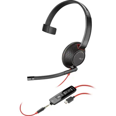 Micro-casque Poly Blackwire C5210 USB-C + câble commandes Poly - visuel 1 - hello RSE - Gestion simplifiée des appels