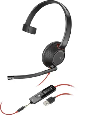 Micro-casque Poly Blackwire 5210 monaural USB-A Poly - visuel 1 - hello RSE - Options de connectivité