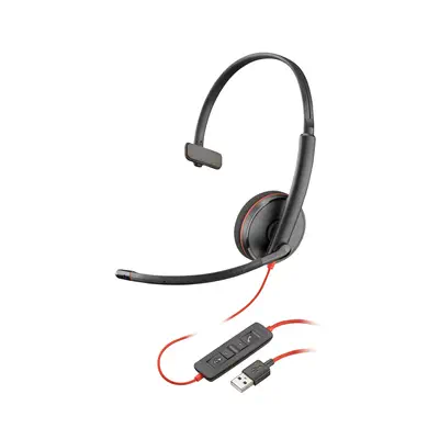 Micro-casque Poly Blackwire 3210 monaural USB-A Poly - visuel 1 - hello RSE - Une qualité d'appel améliorée